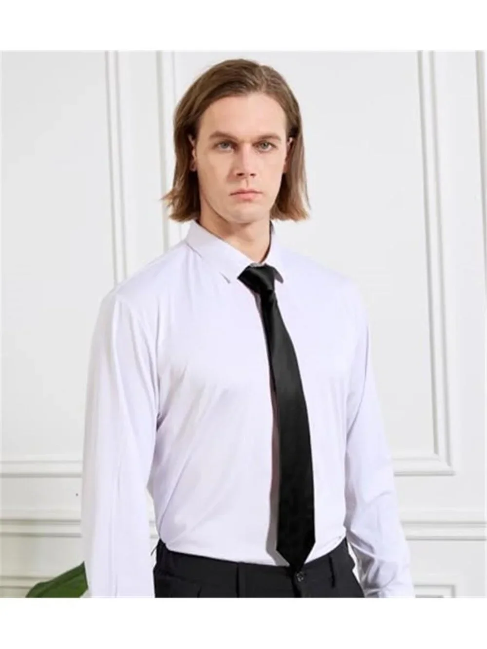 Men's Ties Solid Pure Color Plain Neckties Formal Black Ties For Men